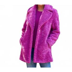 NEW KAREN KANE sherpa coat in orchid